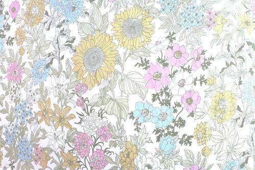 Vintage Cannon Royal Family Floral Sheet