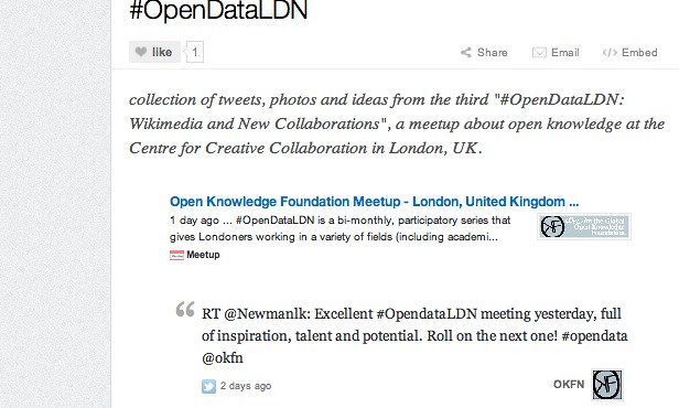 OpenDataLDN Storify