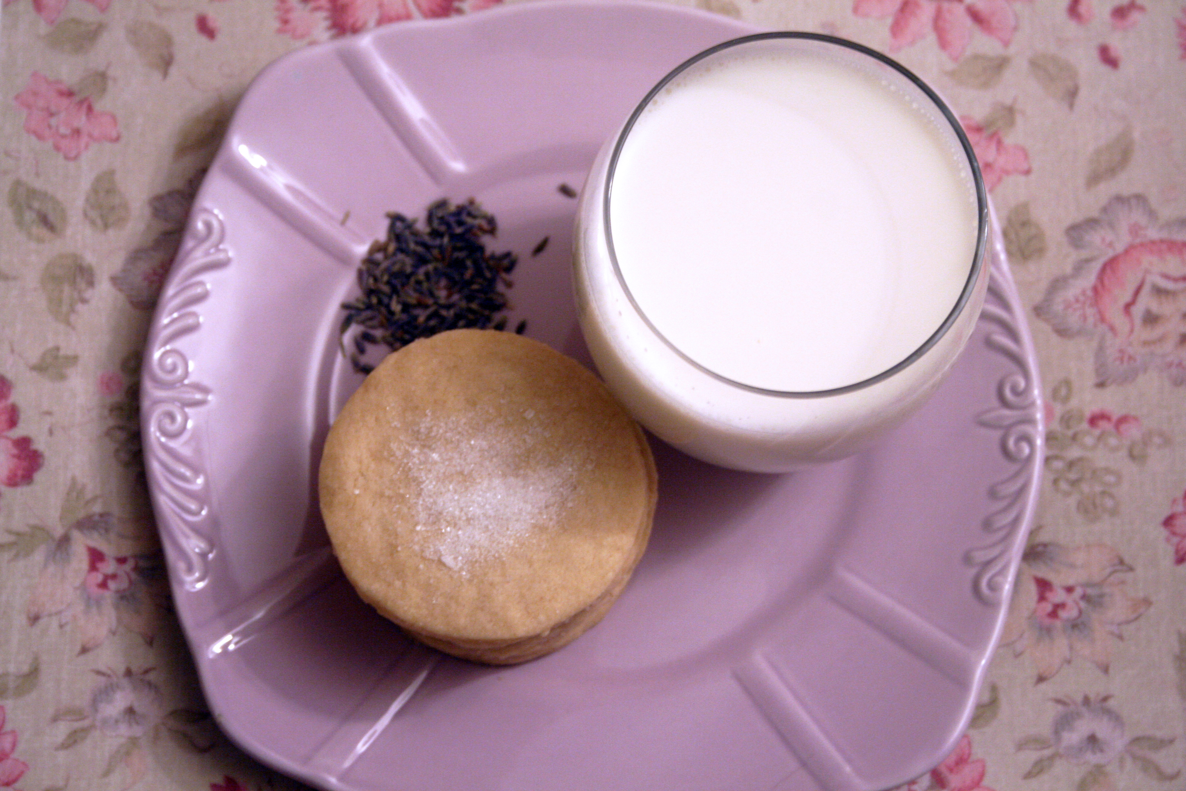Lavender Milk and Vanilla Shortbread on Plate