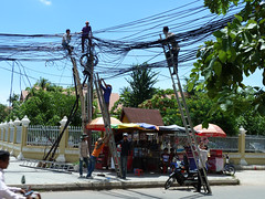 Electrical cables, Phnom Penh, Aug 2011