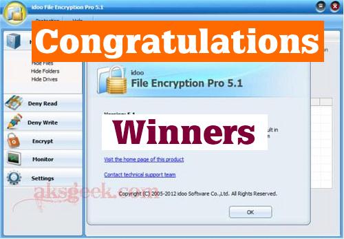 idoo file encryption winners