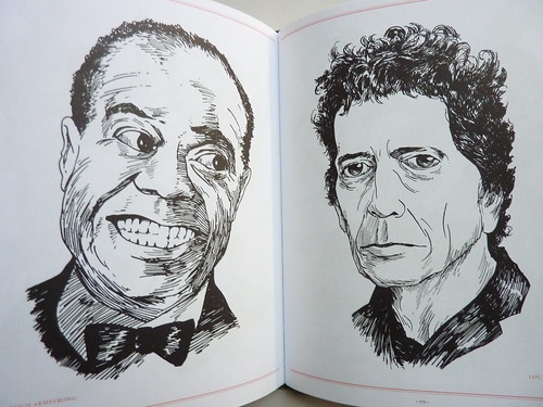 500 Portraits by Tony Millionaire - Louis Armstrong & Lou Reed