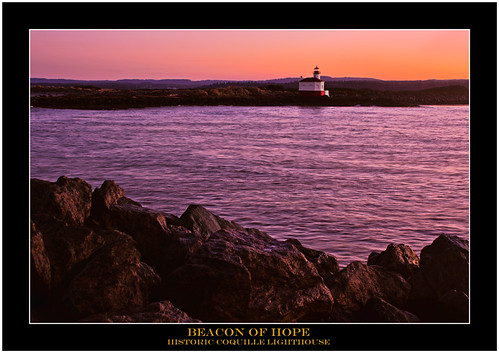 ocean sea lighthouse water sunrise river hope rocks pacific northwest inspired historic beacon chelle coquille