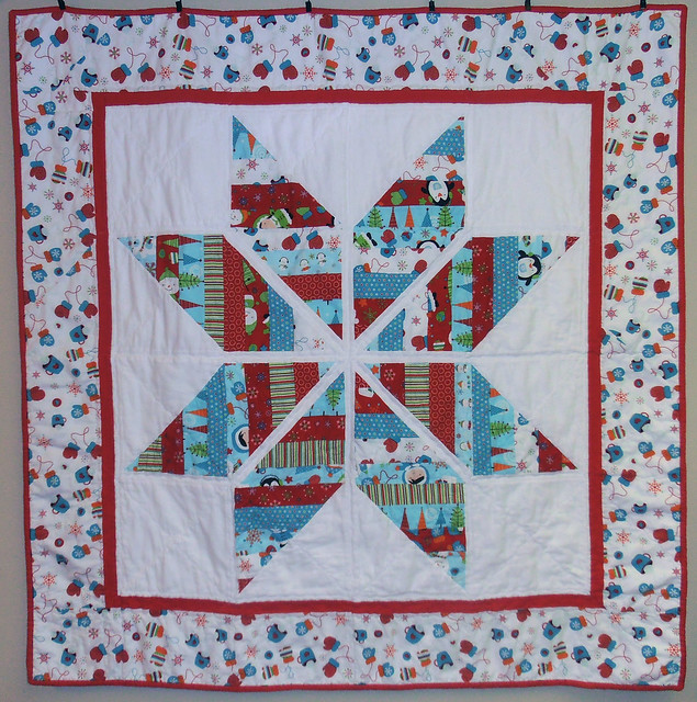 Completed Snow-Kissed Star quilt
