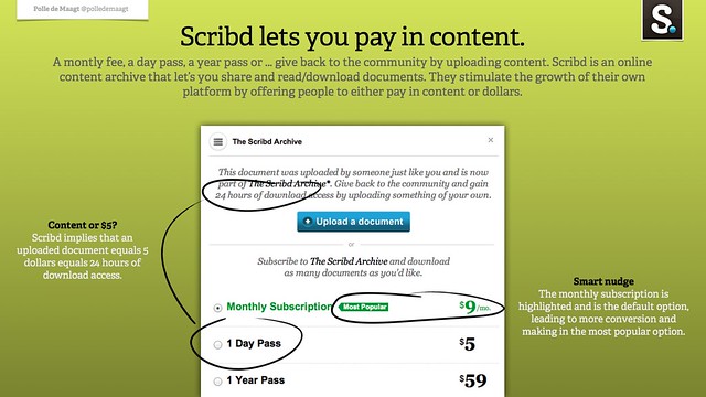 Scribd lets you pay in content