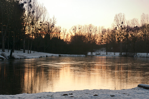 winter sunset lake snow de soleil hiver lac neige glace couché