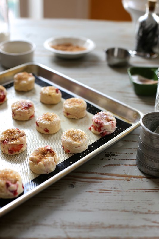 tiny strawberry cream scones