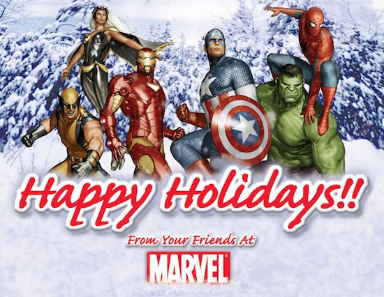 Cartões de Fim de Ano - Marvel e DC Comics