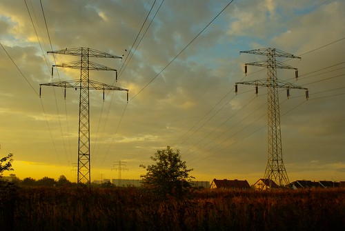 homes sunset cloud daylight poland polska electricitypylon światło chmura domy zmierzch słupelektryczny