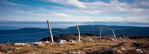 panorama alps alpes fence landscape switzerland suisse jura nate paysage portra xpan vaud montdor vallorbe cloture