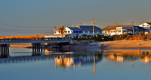 bridge sunset summer reflections evening glow sunflower cloudsstormssunsetssunrises ongunquitmaine ongunquitriver