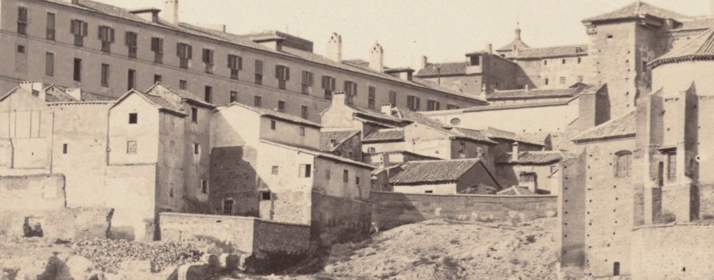 Mesón del Sevillano hacia 1858. Detalle de una fotografía de Charles Clifford