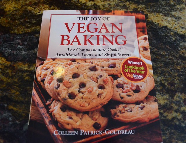 "The Joy of Vegan Baking The Compassionate Cooks' Traditional Treats and Sinful Sweets" cook book.