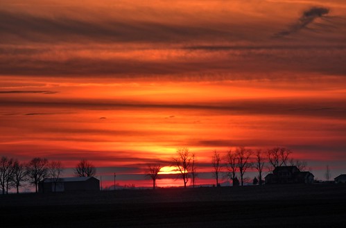 county sunset illinois champaign ogden hdr
