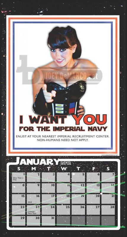Calendário 2012 - Star Wars Sexy - Eu Quero!