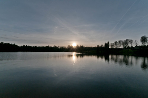 sunset lake skåne sweden sparrsjön