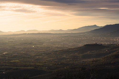 sunset panorama mountains landscape hills tuscany toscana