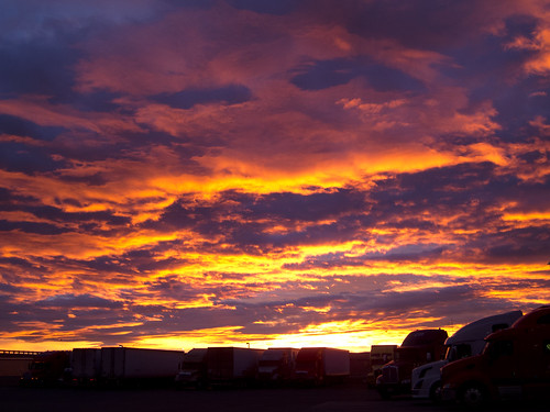 camping arizona clouds truck sunrise dark warm 66 route stop springs interstate 40 wilderness seligman i40