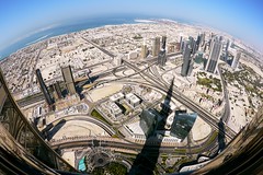 The NW view of Dubai from the Burj Khalifa