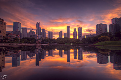 reflection sunrise landscape dawn cityscape review malaysia kl klcc tuah roslan ainst