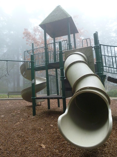 morning weather playground oregon portland foggy tubeslide playstructure mttaborpark childsview odc1 sooc scavchal