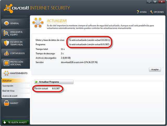 Avast! Internet Security 6.0.1367 [Licencia hasta el 2013 
