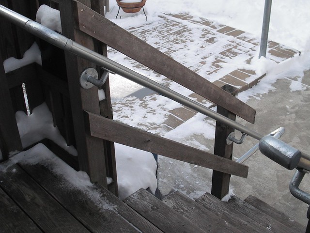 Smooth Metal Pipe Railing for Wooden Deck Rail
