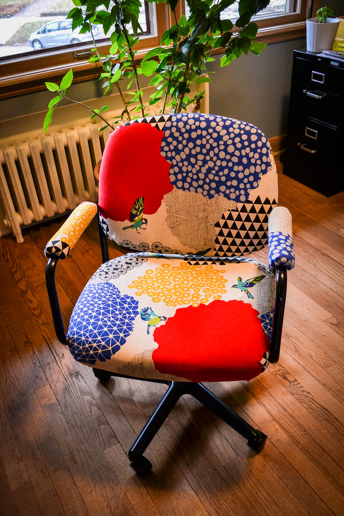 Total Upgrade: Reupholstered Office Chair | Things I Made Today
