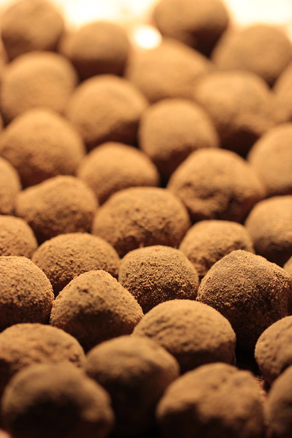 last activity : making chocolate truffles