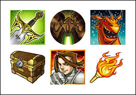free Dragon Sword slot game symbols