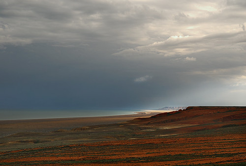 storm landscape pano dramatic nobody kazakhstan aralsea