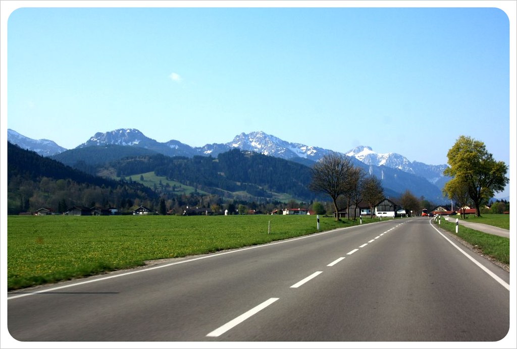 road to the bavarian alps