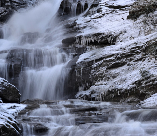 longexposure winter snow cold fall ice water river georgia frozen waterfall stream canyon falls skyvalley