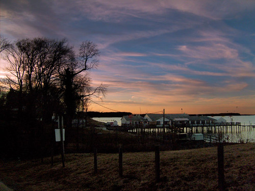 winter sunset sky beautiful clouds landscape pier view potomac potomacriver kinggeorgecounty