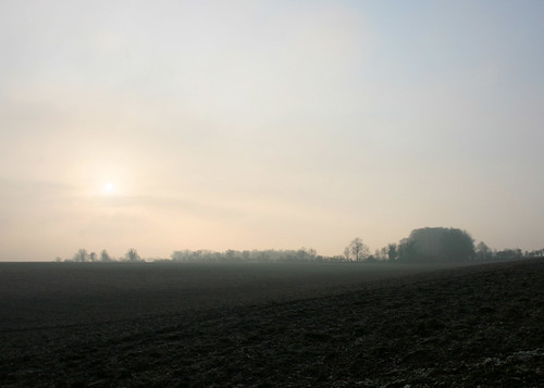 fog sunrise countryside basingstoke