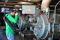 Ryan scoping out the old boilers