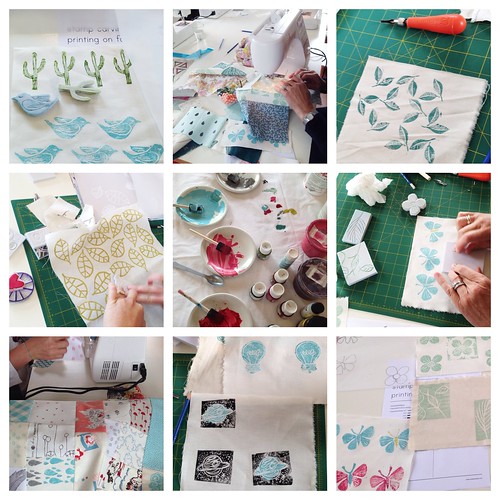 Stamp Carving and Freeform Patchwork at Treehouse Textiles