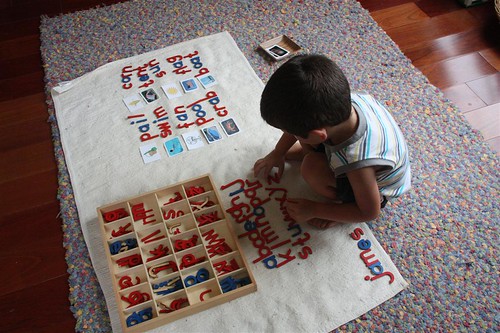 Movable Alphabet Work (Photo from Counting Coconuts)