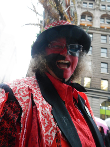 a mummer in the Chinese New Year parade