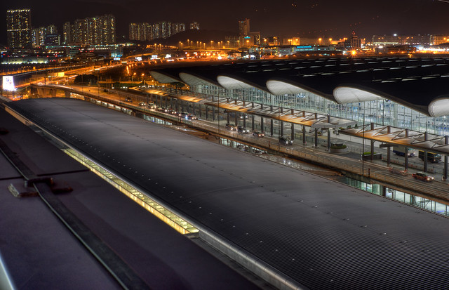 Night Scene in Hong Kong International Airport, Lantau Island, Hong Kong / 香港國際機場