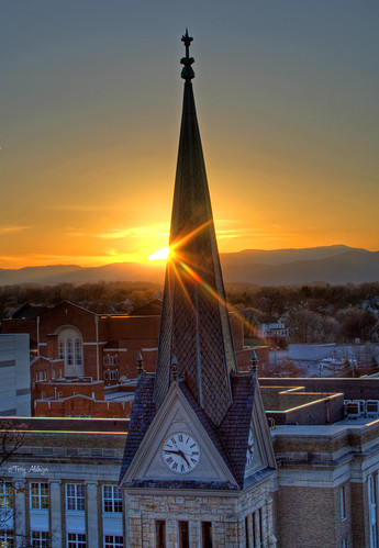 sunset sky sun church downtown steeple roanoke terry burst hdr aldhizer terryaldhizercom