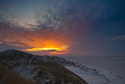 sea clouds sunrise island sand dunes north klit amrum