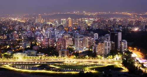 chile las parque santiago skyline night landscape condes vitacura bicentenario makemake