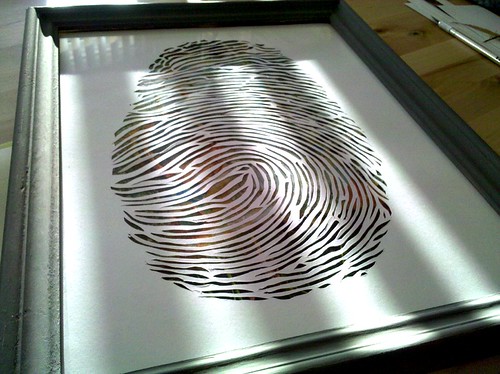 Thumbprint paper cutting