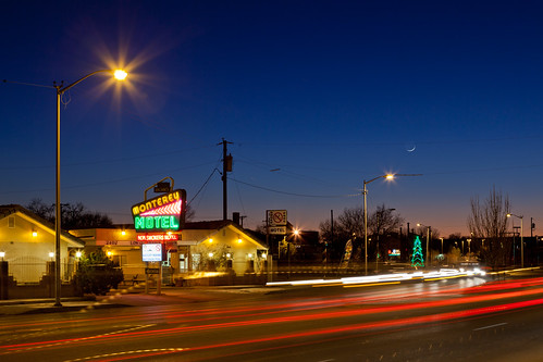 newmexico route66 neon motel bluehour