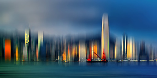 morning blur skyline hongkong asia smooth blurredreality victoriaharbor