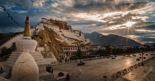 china cn sunrise tibet potola xizangzizhiqu lasashi