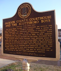 Jackson County Courthouse and the Scottsboro Boys Marker (Scottsboro, Alabama)