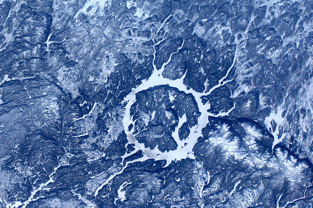 Meteoor inslag krater in Canada