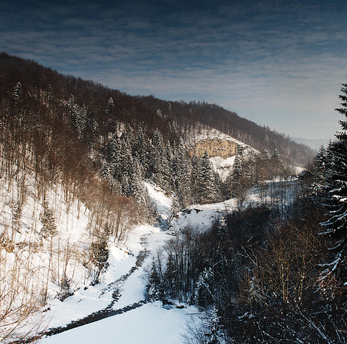 travel winter sky snow mountains forest landscape ukraine rpp
